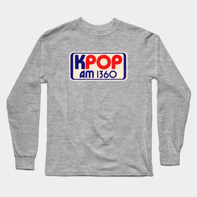 KPOP 1360 AM San Diego Radio Station Long Sleeve T-Shirt by Turboglyde